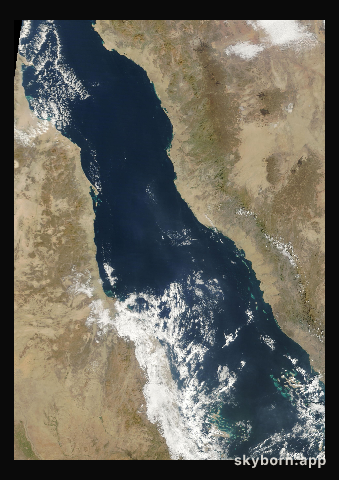 The Earth on 1 January 2024 · Red Sea