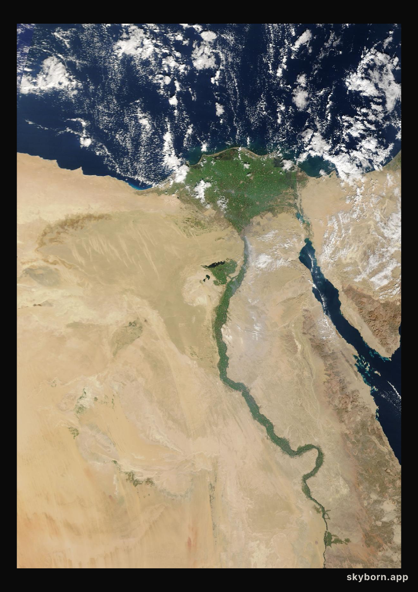 The Earth on 2 January 2024 · Nile Delta and Sinai