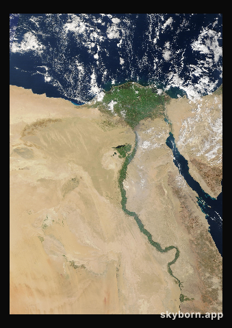 The Earth on 2 January 2024 · Nile Delta and Sinai
