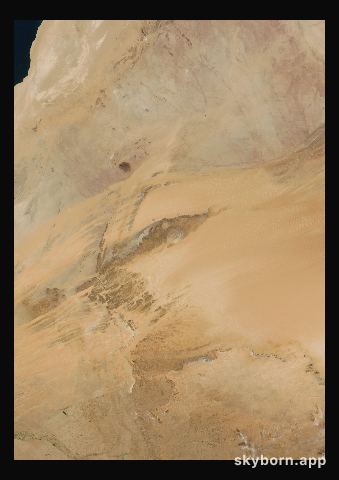 The Earth on 4 January 2024 · Eye of the Sahara, Mauritania