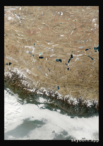 The Earth on 9 January 2024 · Himalaya and Tibet