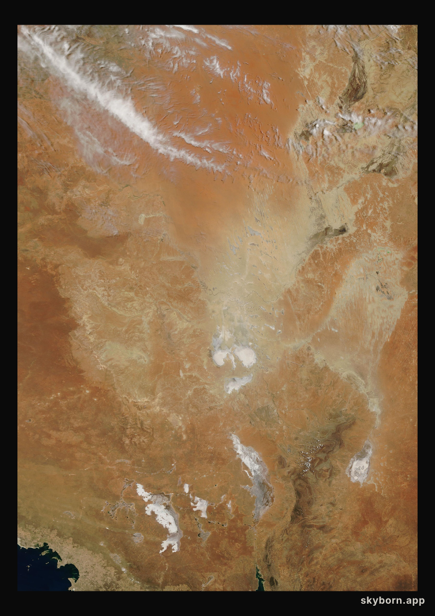 The Earth on 10 January 2024 · Lake Eyre, Australia