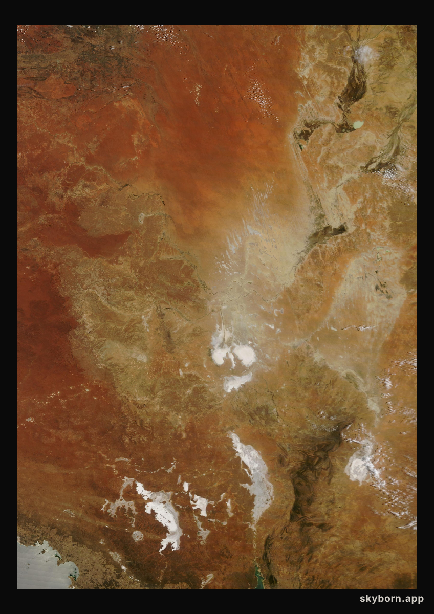 The Earth on 11 January 2024 · Lake Eyre, Australia