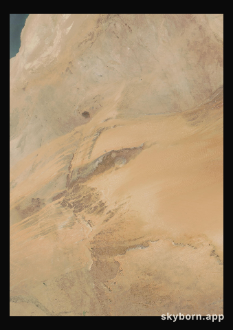 The Earth on 28 January 2024 · Eye of the Sahara, Mauritania