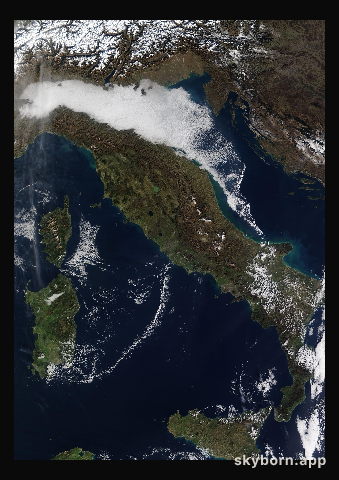 The Earth on 29 January 2024 · Italy and the Adriatic