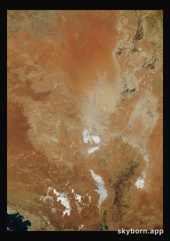 The Earth on 1 February 2024 · Lake Eyre, Australia