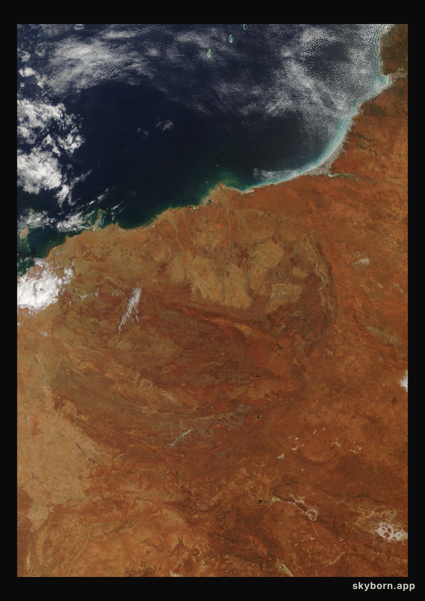 The Earth on 3 February 2024 · Pilbara, Western Australia