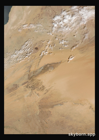 The Earth on 7 February 2024 · Eye of the Sahara, Mauritania