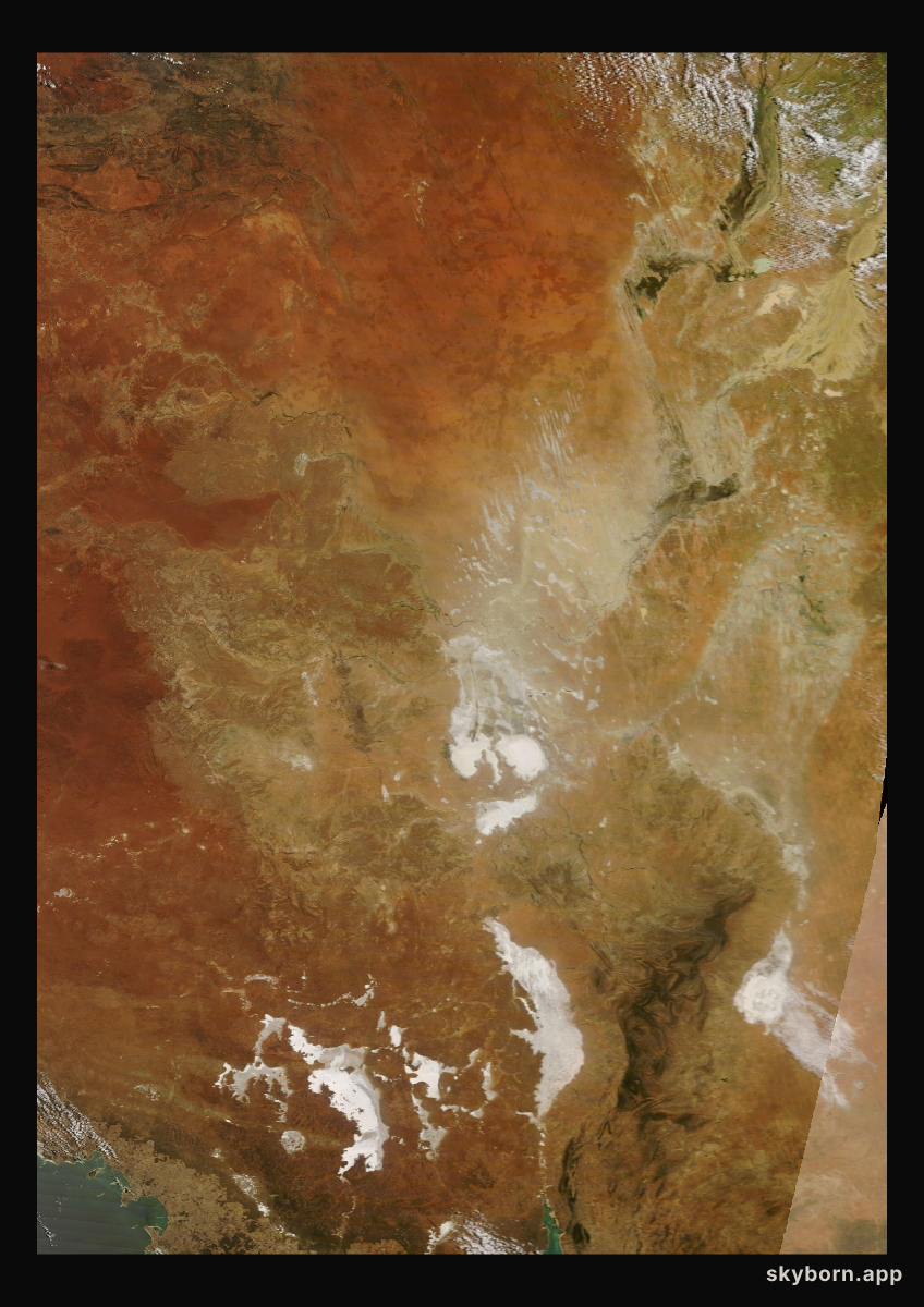 The Earth on 14 February 2024 · Lake Eyre, Australia
