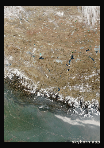 The Earth on 17 February 2024 · Himalaya and Tibet