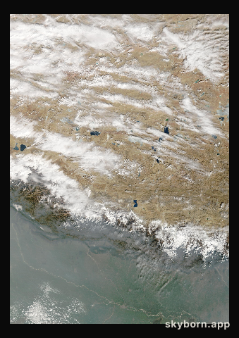 The Earth on 19 February 2024 · Himalaya and Tibet