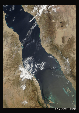 The Earth on 24 February 2024 · Red Sea