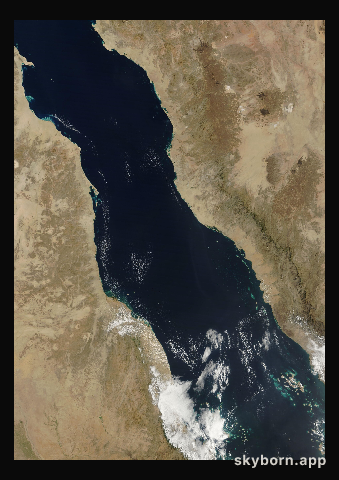 The Earth on 26 February 2024 · Red Sea