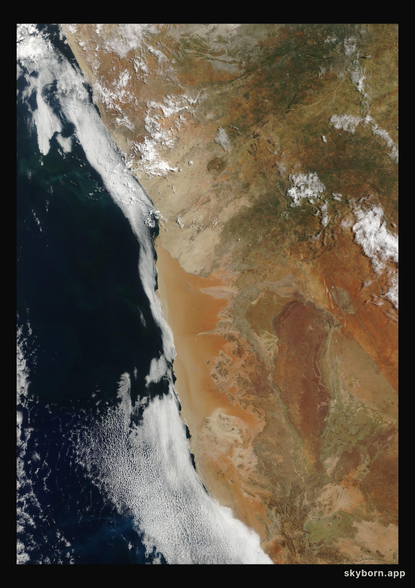 The Earth on 1 March 2024 · Namib Desert