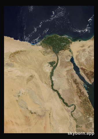 The Earth on 11 March 2024 · Nile Delta and Sinai