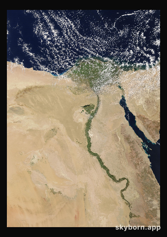 The Earth on 22 March 2024 · Nile Delta and Sinai