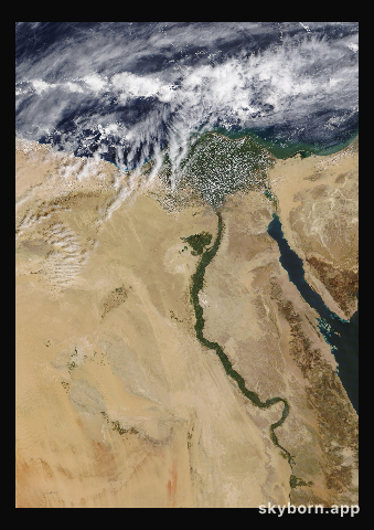 The Earth on 23 March 2024 · Nile Delta and Sinai