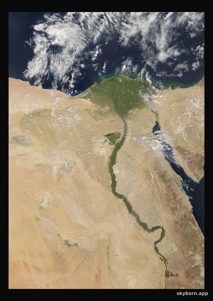 The Earth on 27 March 2024 · Nile Delta and Sinai