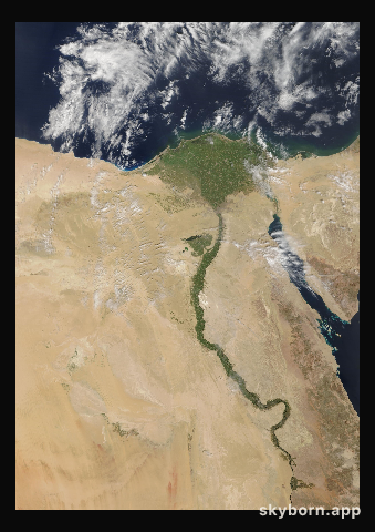 The Earth on 27 March 2024 · Nile Delta and Sinai
