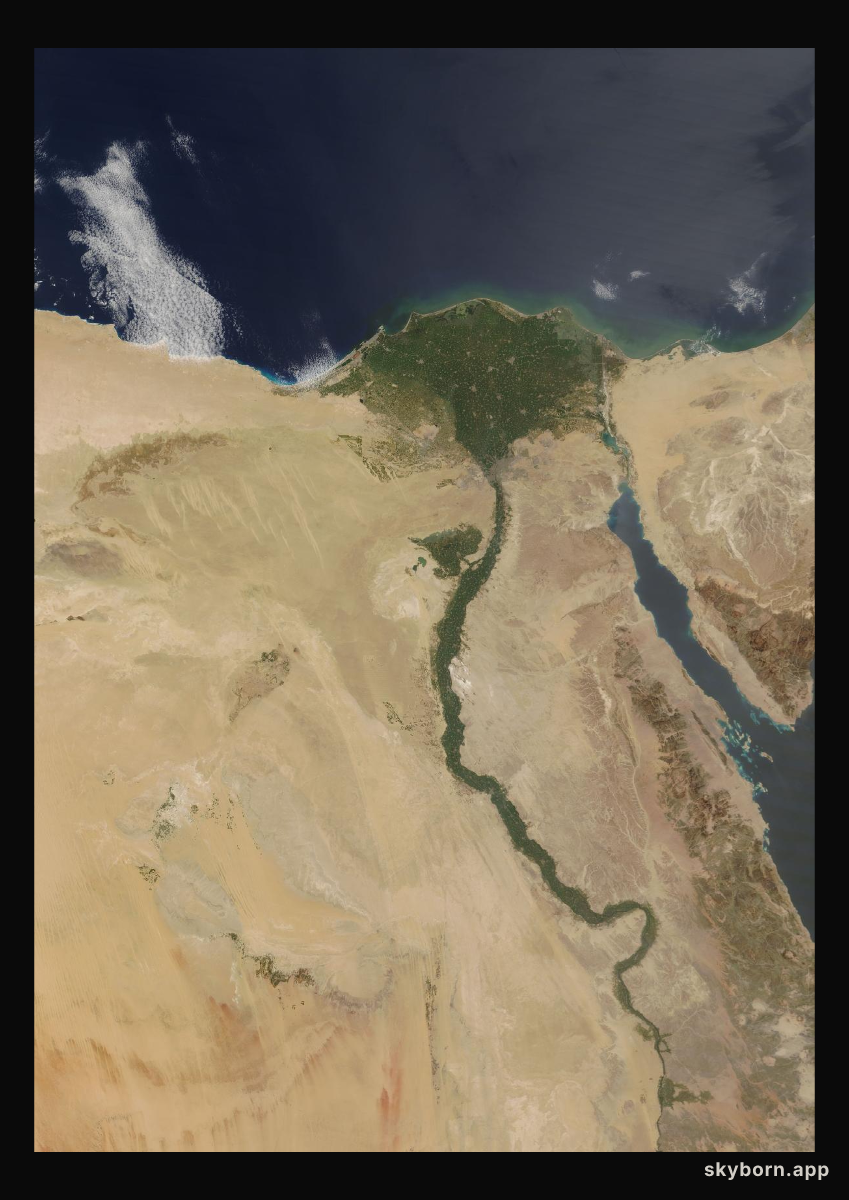 The Earth on 30 March 2024 · Nile Delta and Sinai