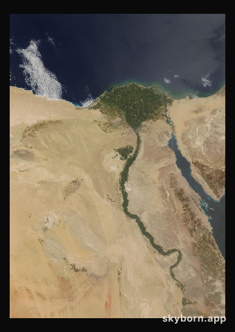 The Earth on 30 March 2024 · Nile Delta and Sinai