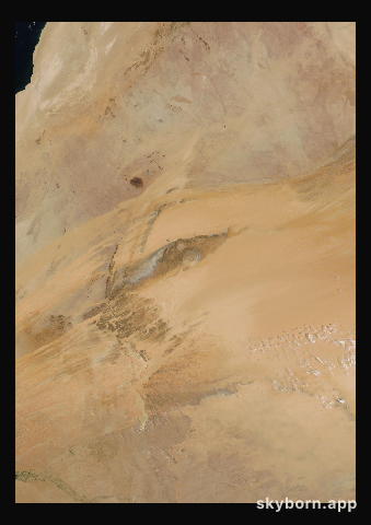The Earth on 3 April 2024 · Eye of the Sahara, Mauritania