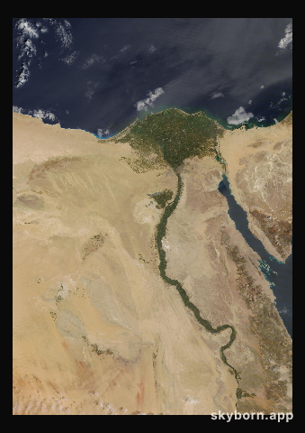 The Earth on 4 April 2024 · Nile Delta and Sinai