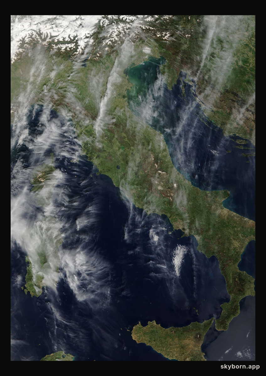 The Earth on 8 April 2024 · Italy and the Adriatic