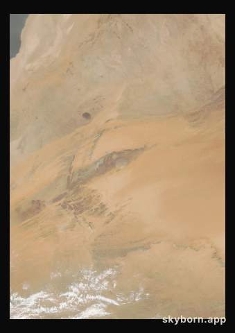 The Earth on 12 April 2024 · Eye of the Sahara, Mauritania