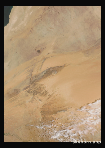 The Earth on 15 April 2024 · Eye of the Sahara, Mauritania