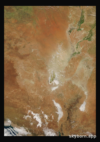 The Earth on 18 April 2024 · Lake Eyre, Australia