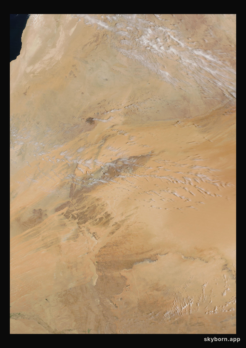 The Earth on 22 April 2024 · Eye of the Sahara, Mauritania