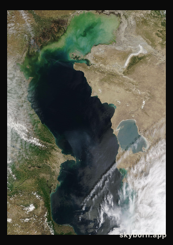 The Earth on 24 April 2024 · Caspian Sea