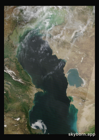 The Earth on 27 April 2024 · Caspian Sea