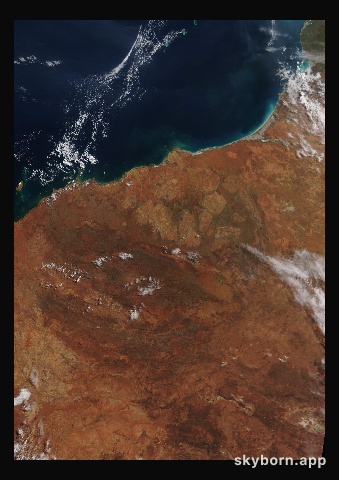 The Earth on 13 May 2024 · Pilbara, Western Australia