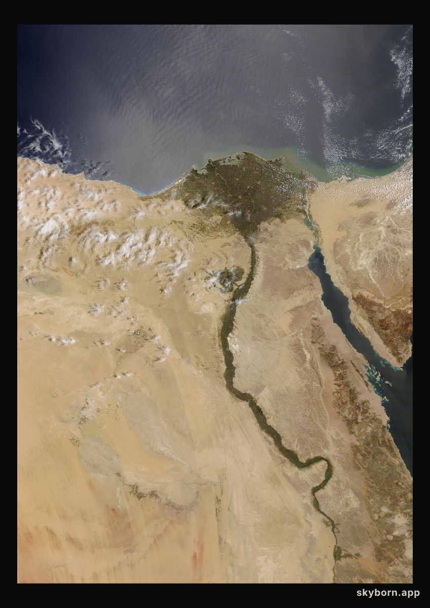 The Earth on 25 May 2024 · Nile Delta and Sinai