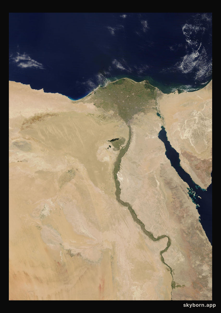 The Earth on 10 June 2024 · Nile Delta and Sinai