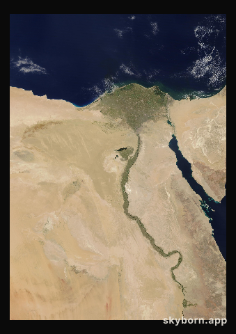 The Earth on 10 June 2024 · Nile Delta and Sinai