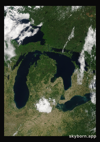 The Earth on 12 June 2024 · Great Lakes