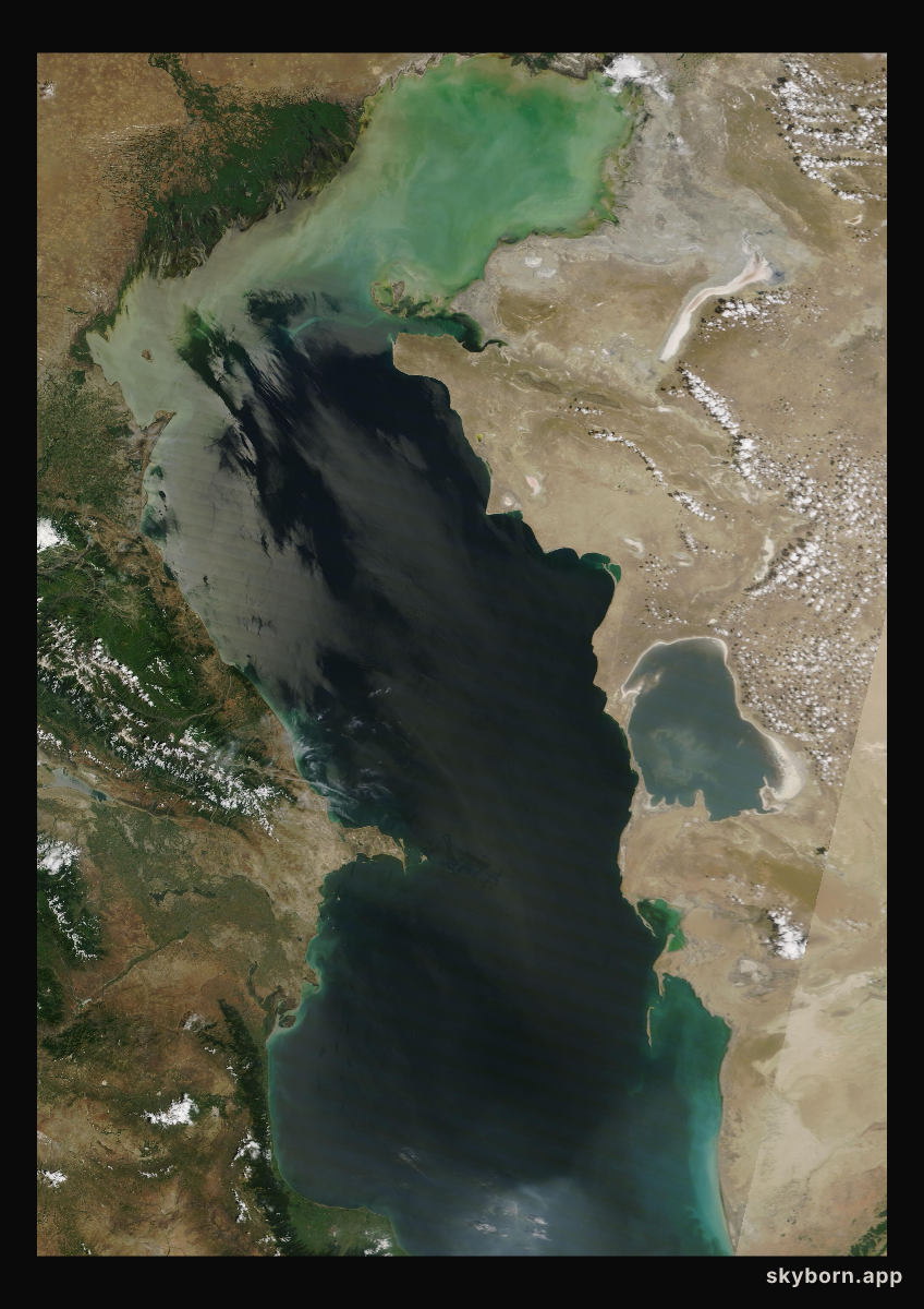 The Earth on 17 June 2024 · Caspian Sea