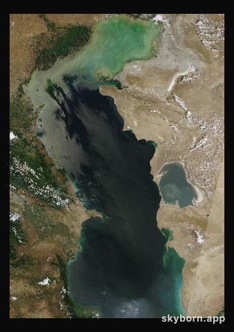The Earth on 17 June 2024 · Caspian Sea