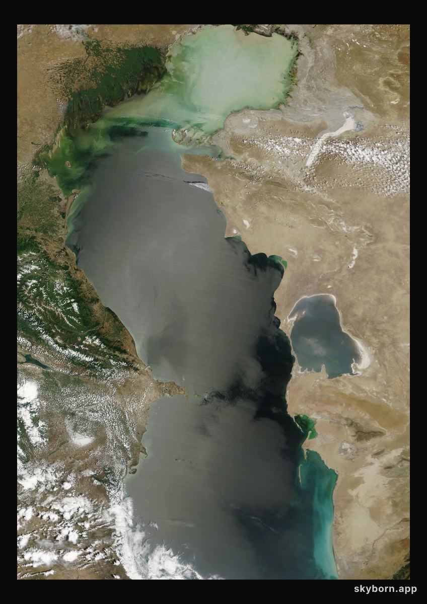 The Earth on 24 June 2024 · Caspian Sea