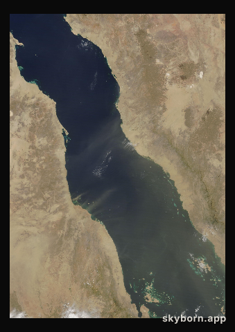 The Earth on 1 July 2024 · Red Sea