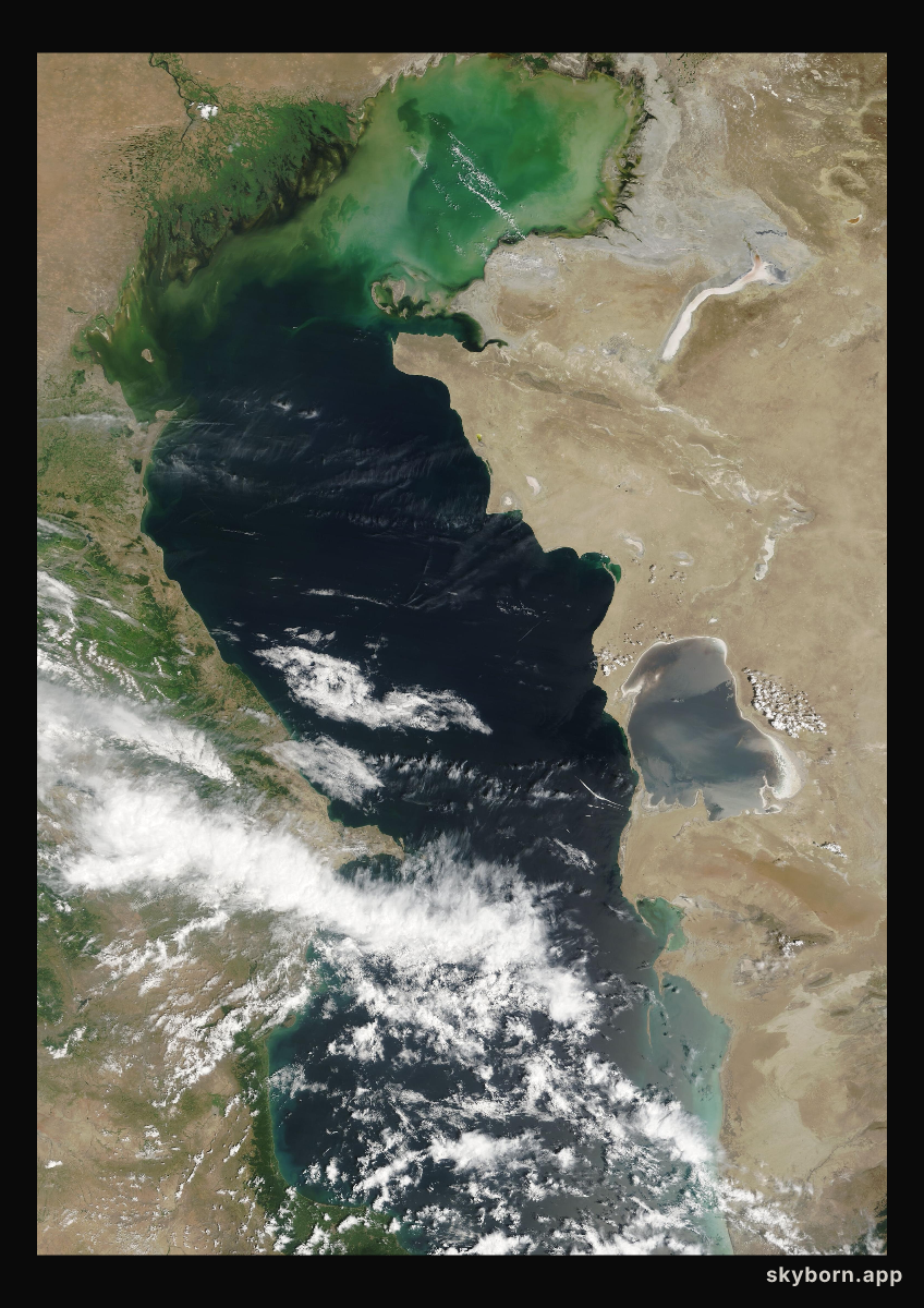 The Earth on 8 July 2024 · Caspian Sea
