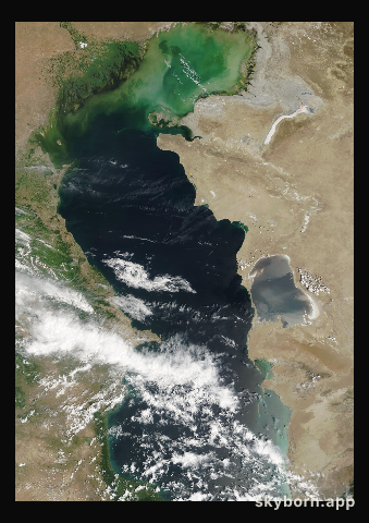 The Earth on 8 July 2024 · Caspian Sea