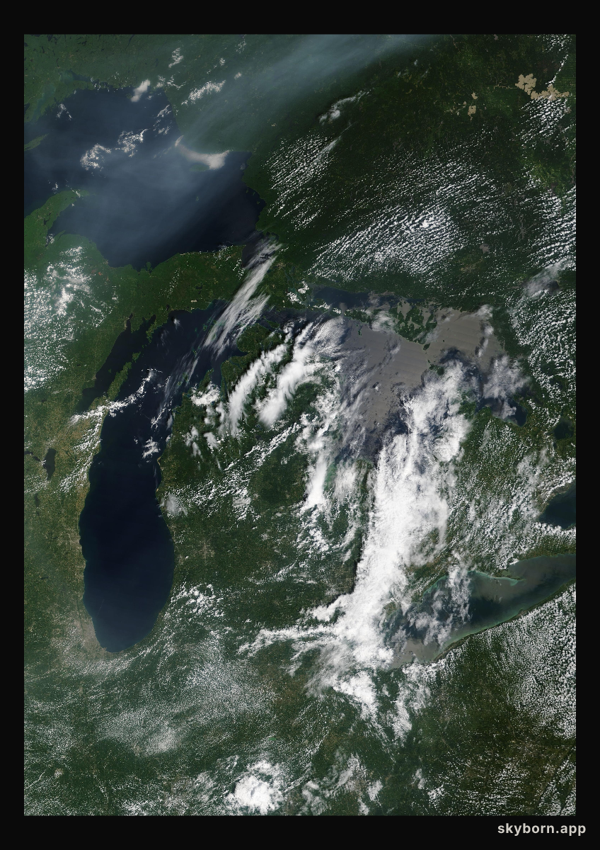 The Earth on 12 July 2024 · Great Lakes