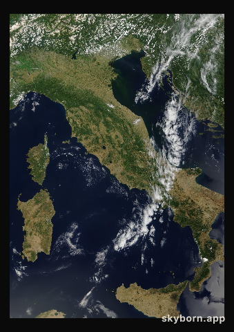 The Earth on 14 July 2024 · Italy and the Adriatic
