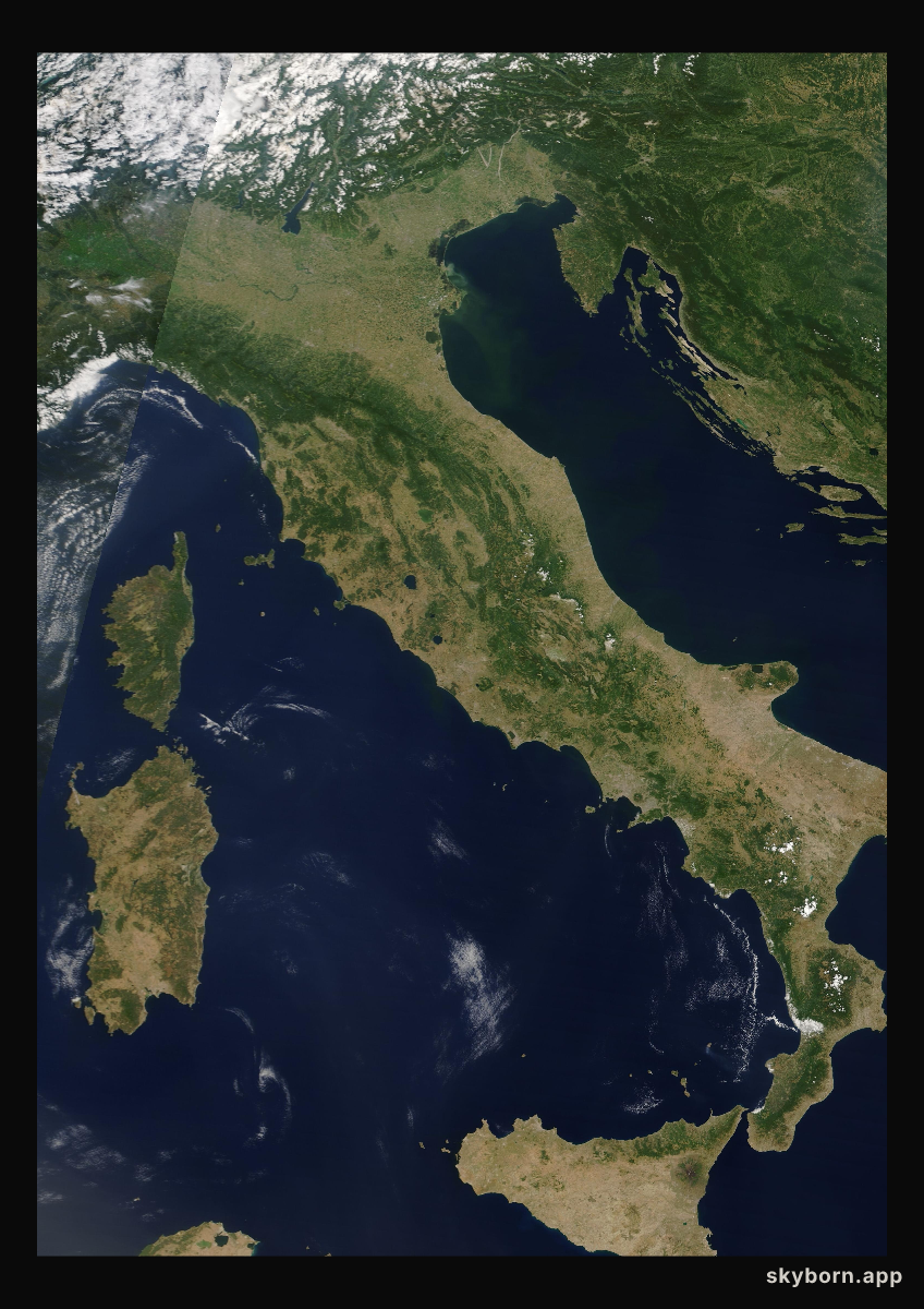 The Earth on 16 July 2024 · Italy and the Adriatic