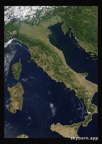 The Earth on 16 July 2024 · Italy and the Adriatic
