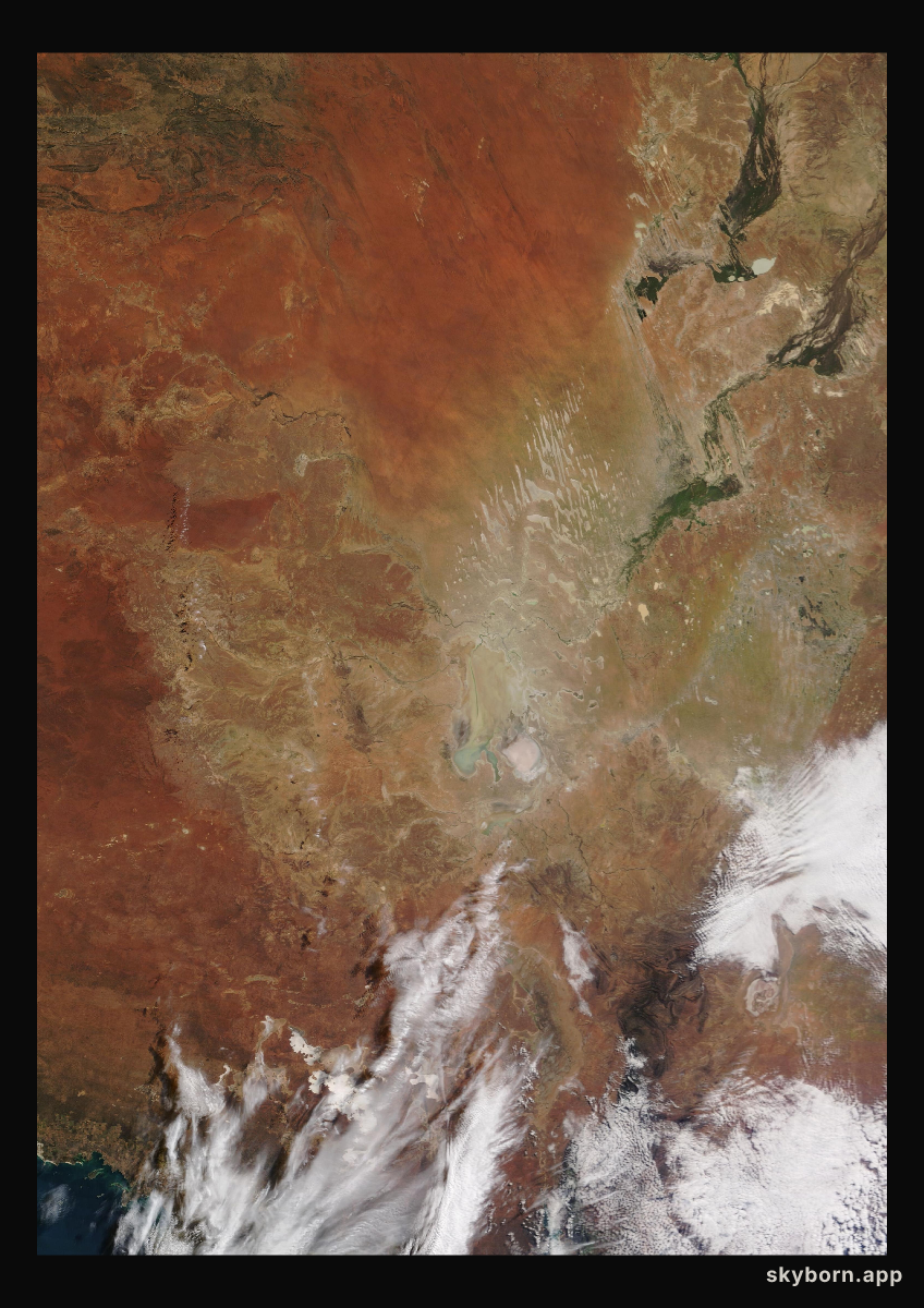 The Earth on 18 July 2024 · Lake Eyre, Australia